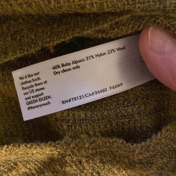 Eileen Fisher v-neck alpaca pullover sweater - Picture 3 of 7